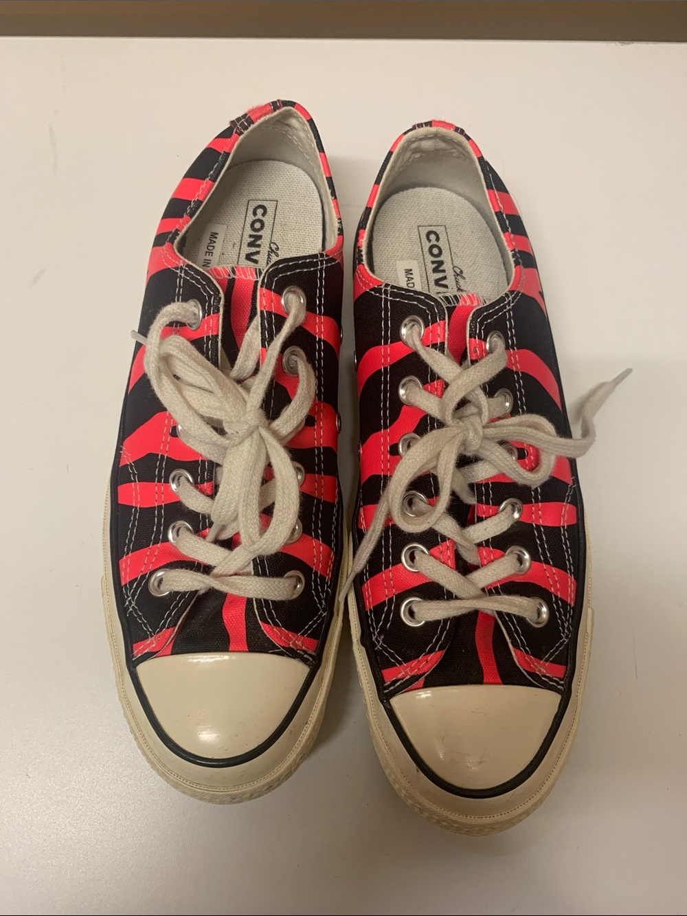 8.5 Pink Zebra Print Chucks